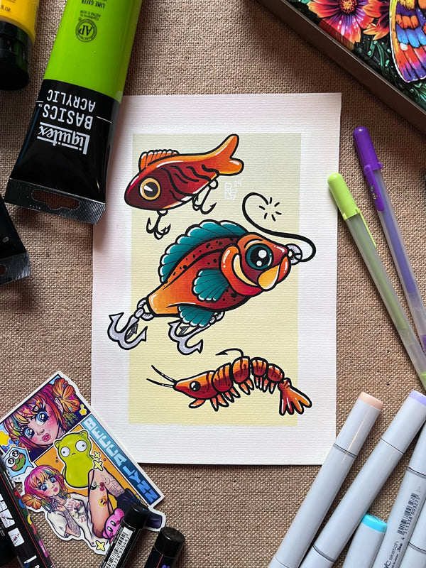 Gone Fishin’ ORIGINAL Painting