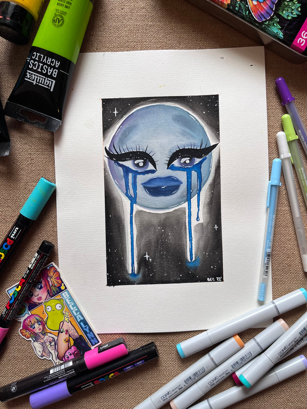 Moon Tears ORIGINAL Painting