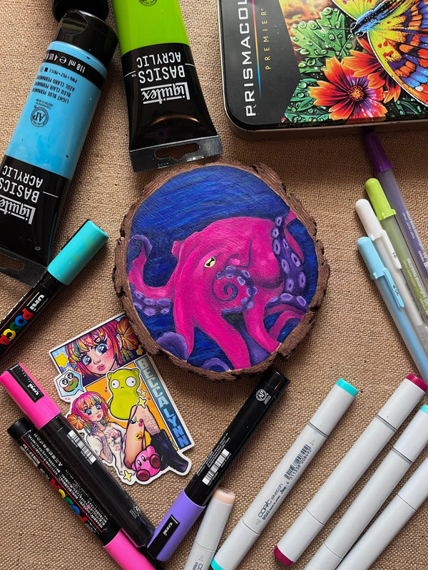 Deep Waters Birch Wood ORIGINAL Painting