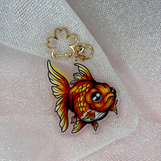 Swimming in Gold Acrylic Keychain